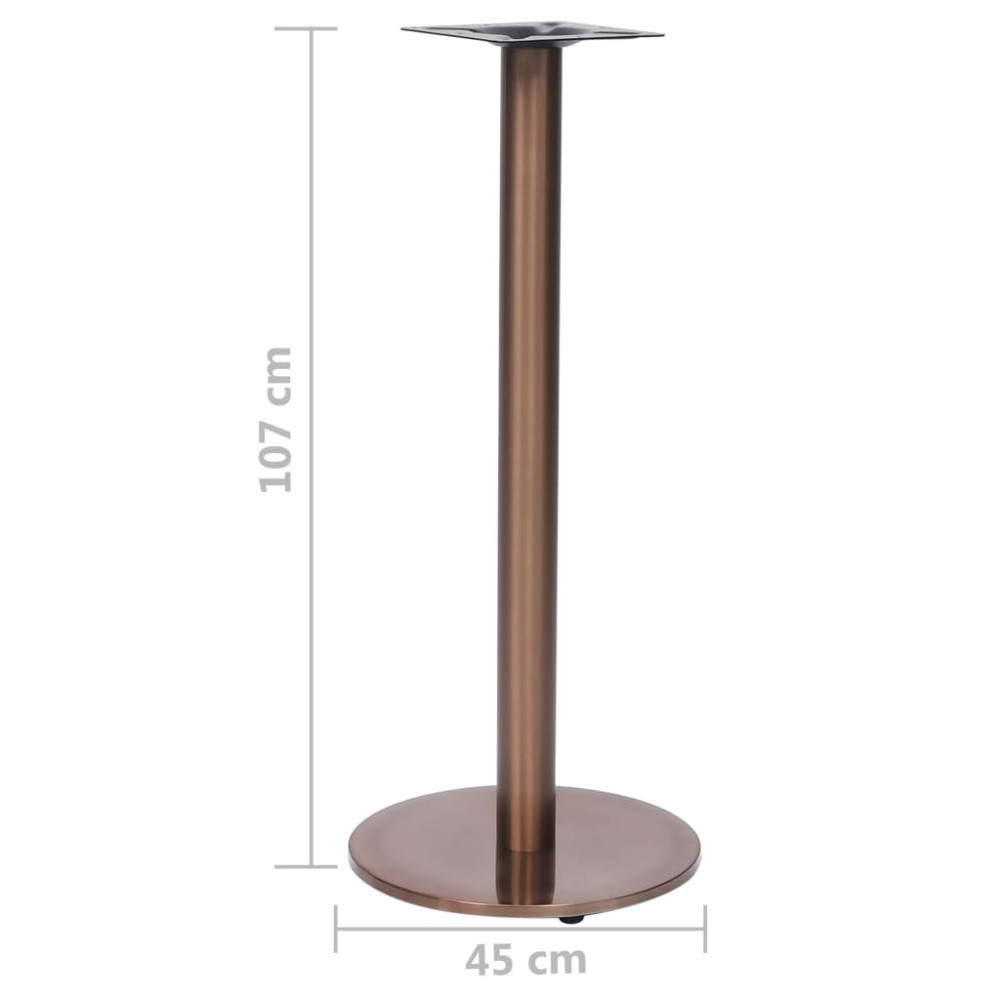 Produktbild för Bordsben för cafébord guld Ø45x107 cm rostfritt stål