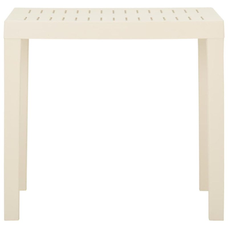 Produktbild för Trädgårdsbord vit 79x65x72 cm plast