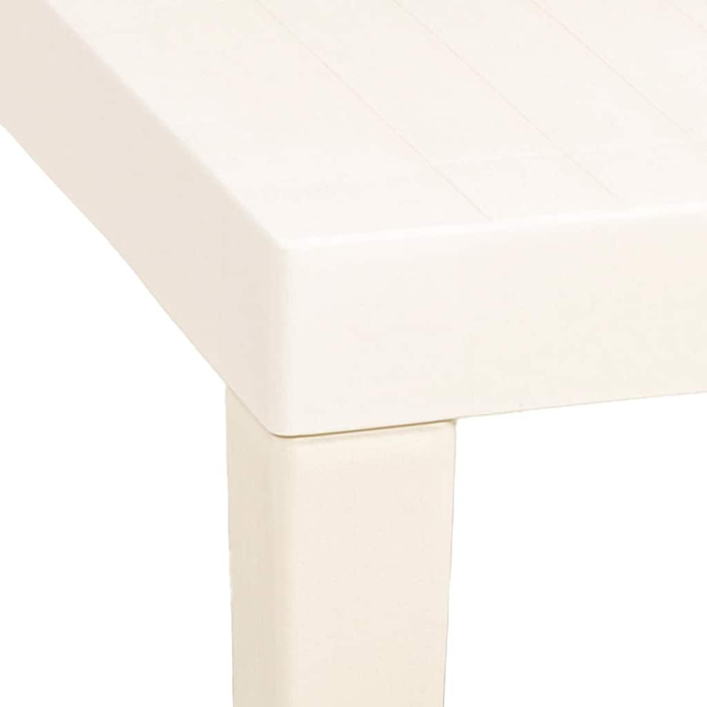 Produktbild för Trädgårdsbord vit 79x65x72 cm plast