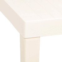 Produktbild för Trädgårdsbord vit 79x65x72 cm plast