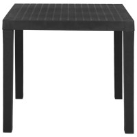Produktbild för Trädgårdsbord grå 79x65x72 cm plast