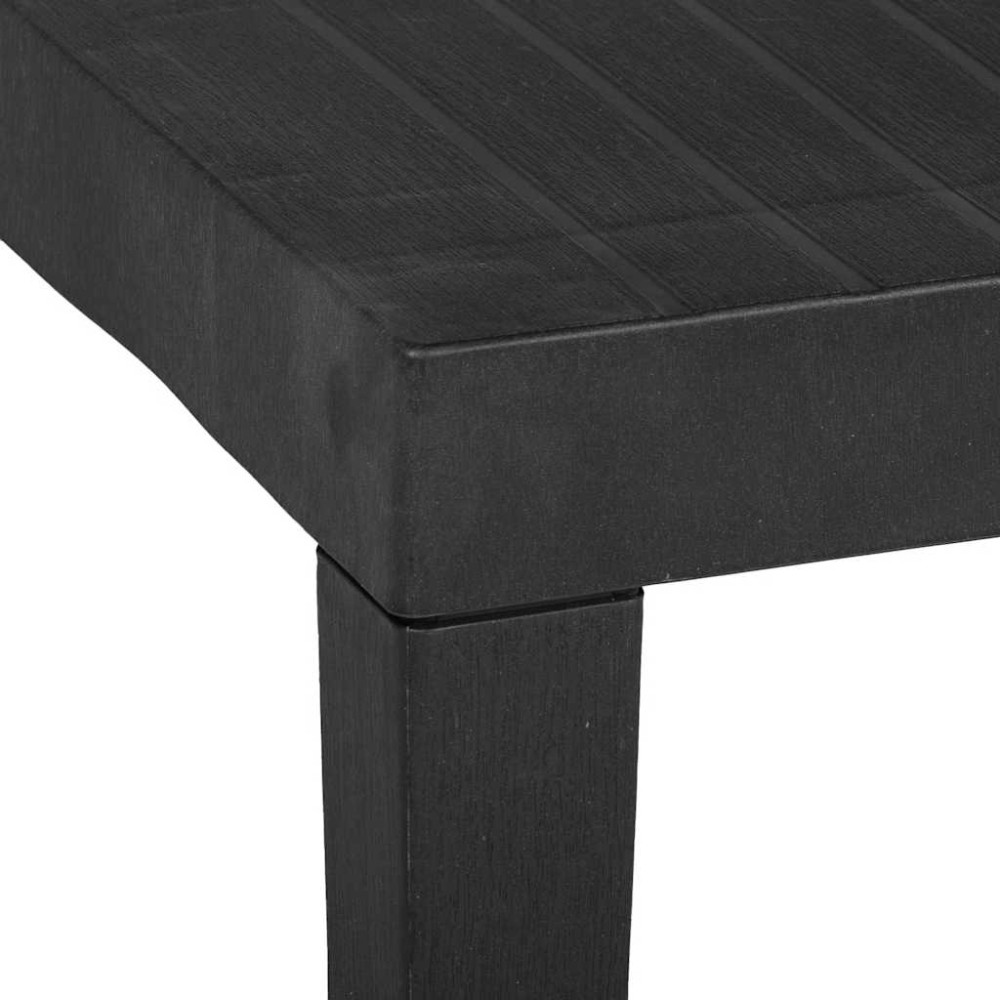 Produktbild för Trädgårdsbord grå 79x65x72 cm plast