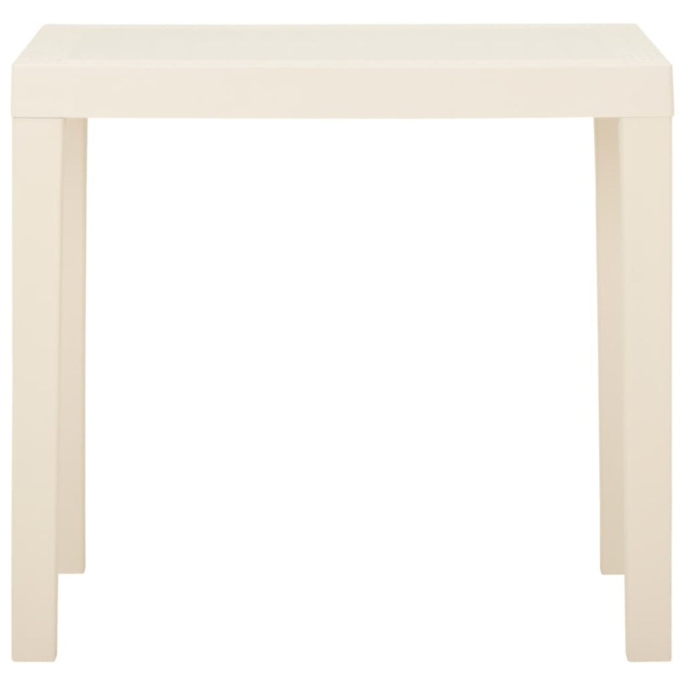 Produktbild för Trädgårdsbord vit 79x65x72 cm plast