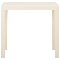 Produktbild för Trädgårdsbord vit 79x65x72 cm plast