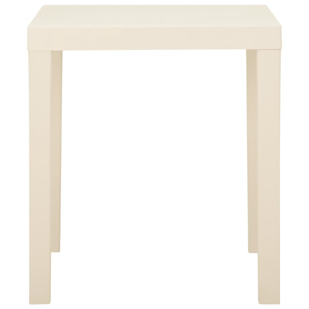 Produktbild för Trädgårdsbord vit 79x65x72 cm plast