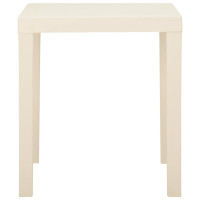 Produktbild för Trädgårdsbord vit 79x65x72 cm plast