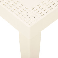 Produktbild för Trädgårdsbord vit 79x65x72 cm plast