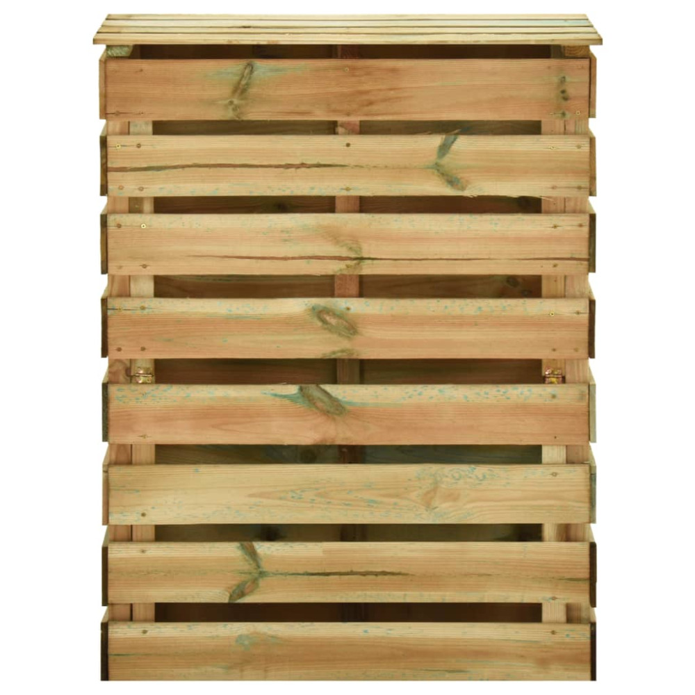 Produktbild för Ribbad trädgårdskompost 80x50x100 cm impregnerad furu
