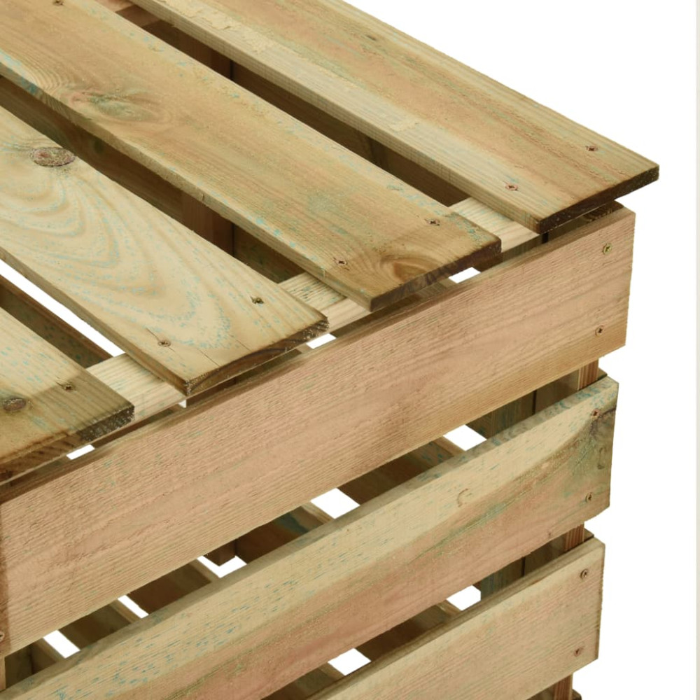 Produktbild för Ribbad trädgårdskompost 80x50x100 cm impregnerad furu