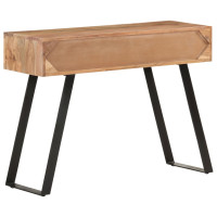 Produktbild för Avlastningsbord 100x35x76 cm massivt akaciaträ med levande kant