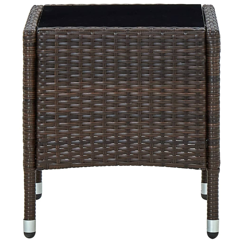 Produktbild för Trädgårdsbord brun 40x40x45 cm konstrotting