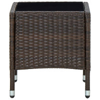 Produktbild för Trädgårdsbord brun 40x40x45 cm konstrotting