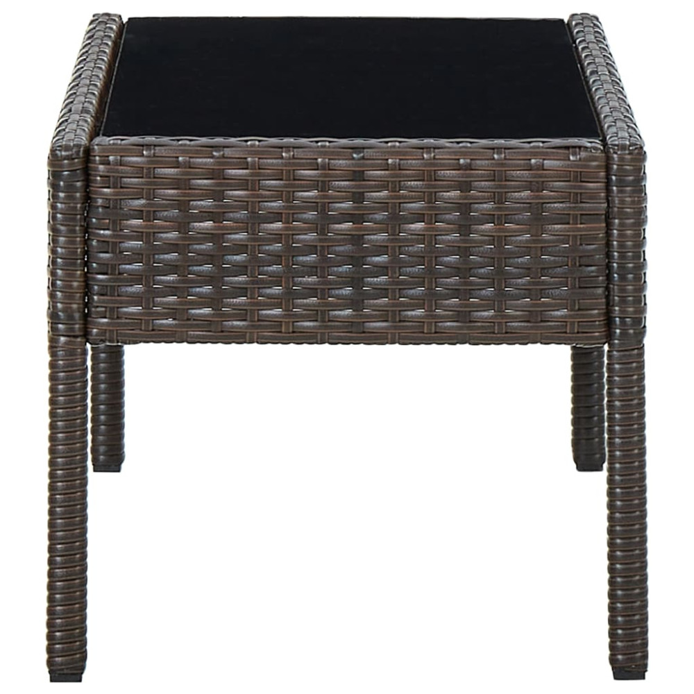 Produktbild för Trädgårdsbord brun 75x40x37 cm konstrotting
