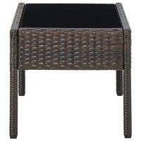Produktbild för Trädgårdsbord brun 75x40x37 cm konstrotting