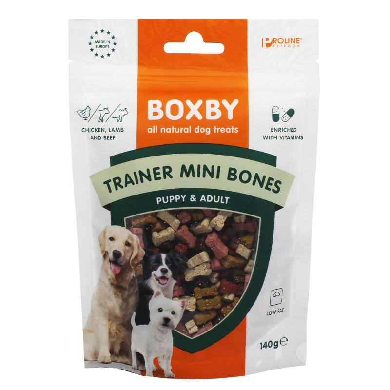 Produktbild för Boxby Proline Mini Trainer Bones 140g