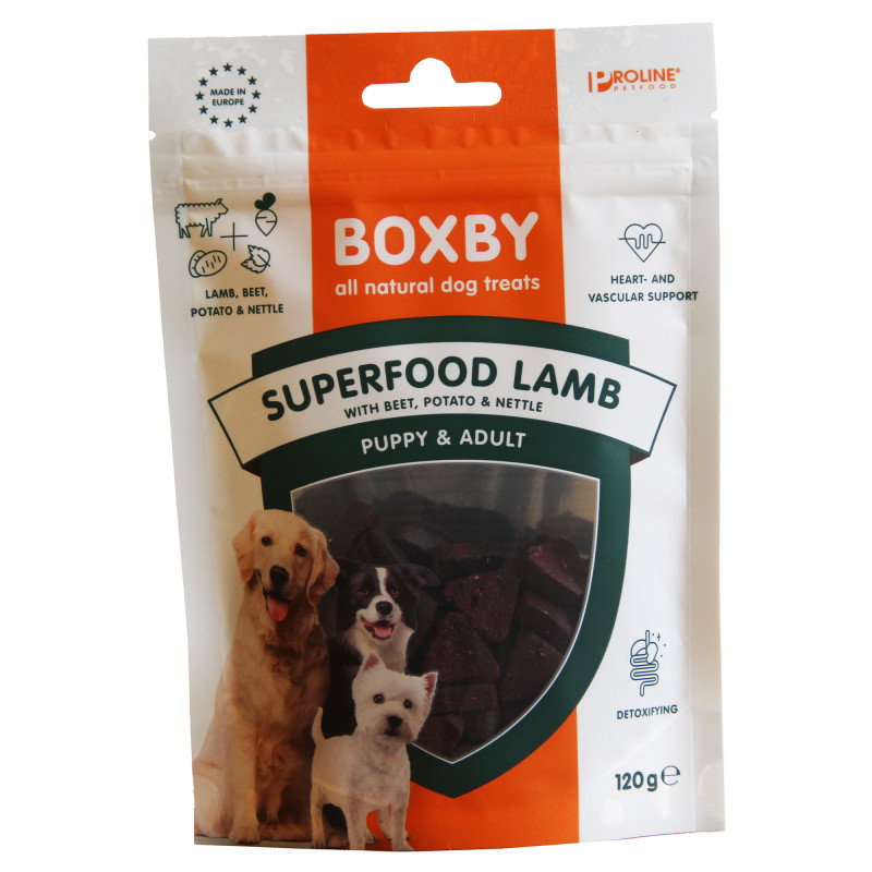 Produktbild för Boxby Superfood Lammgodis 120 g