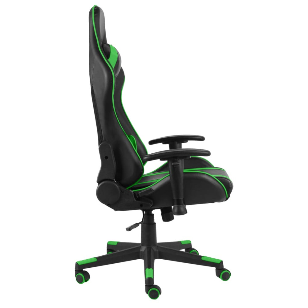 Produktbild för Snurrbar gamingstol grön PVC