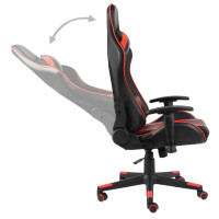 Produktbild för Snurrbar gamingstol röd PVC