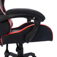 Produktbild för Gamingstol med RGB LED-lampor röd och svart konstläder