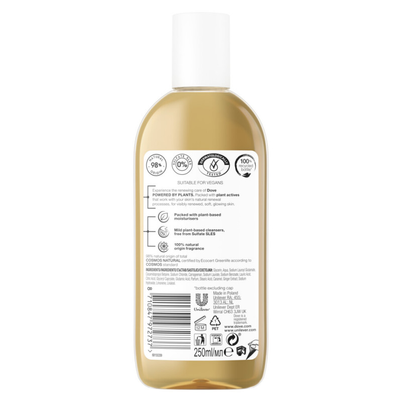 Produktbild för Dove Body Oil Wash Ginger 250 ml