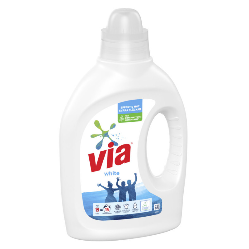 Produktbild för Via Flytande tvättmedel White 760 ml