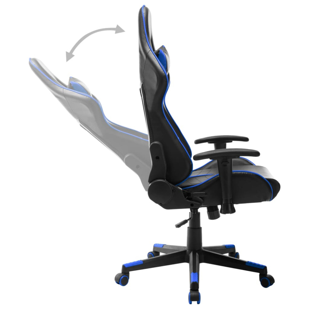 Produktbild för Gamingstol svart och blå konstläder