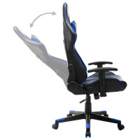 Produktbild för Gamingstol svart och blå konstläder