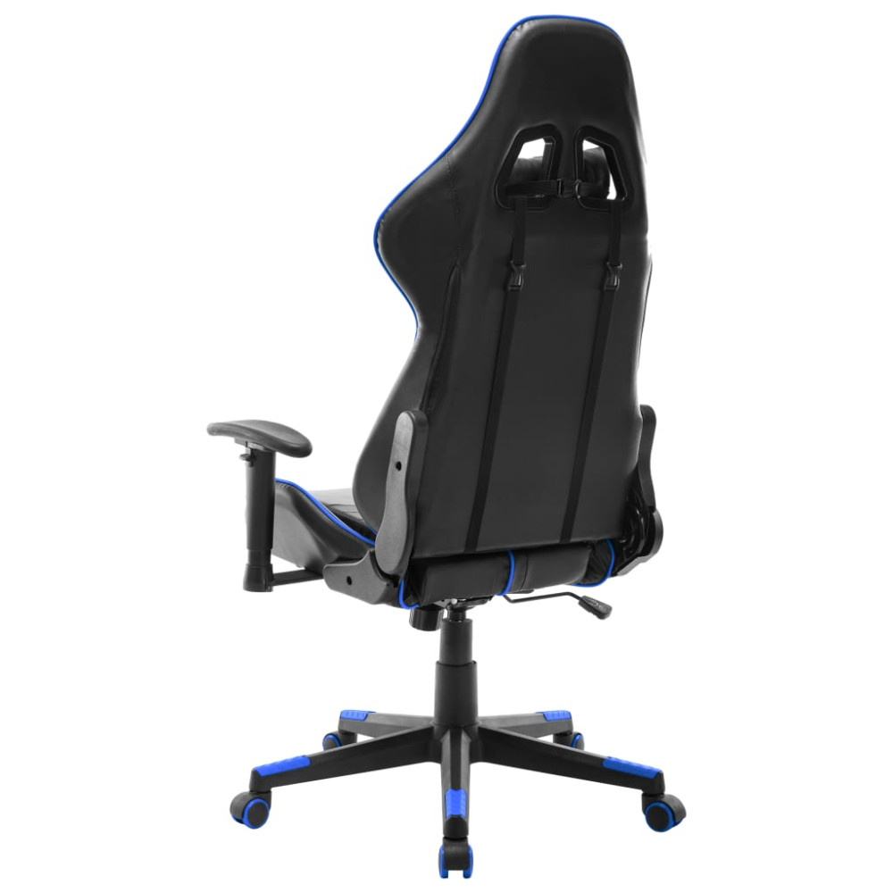Produktbild för Gamingstol svart och blå konstläder