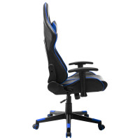 Produktbild för Gamingstol svart och blå konstläder