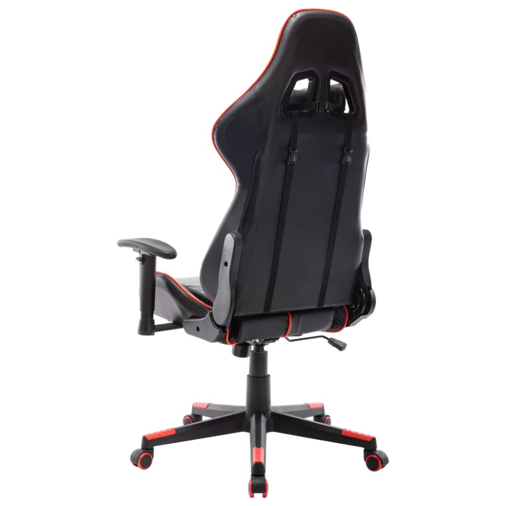 Produktbild för Gamingstol svart och röd konstläder