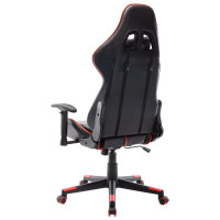 Produktbild för Gamingstol svart och röd konstläder