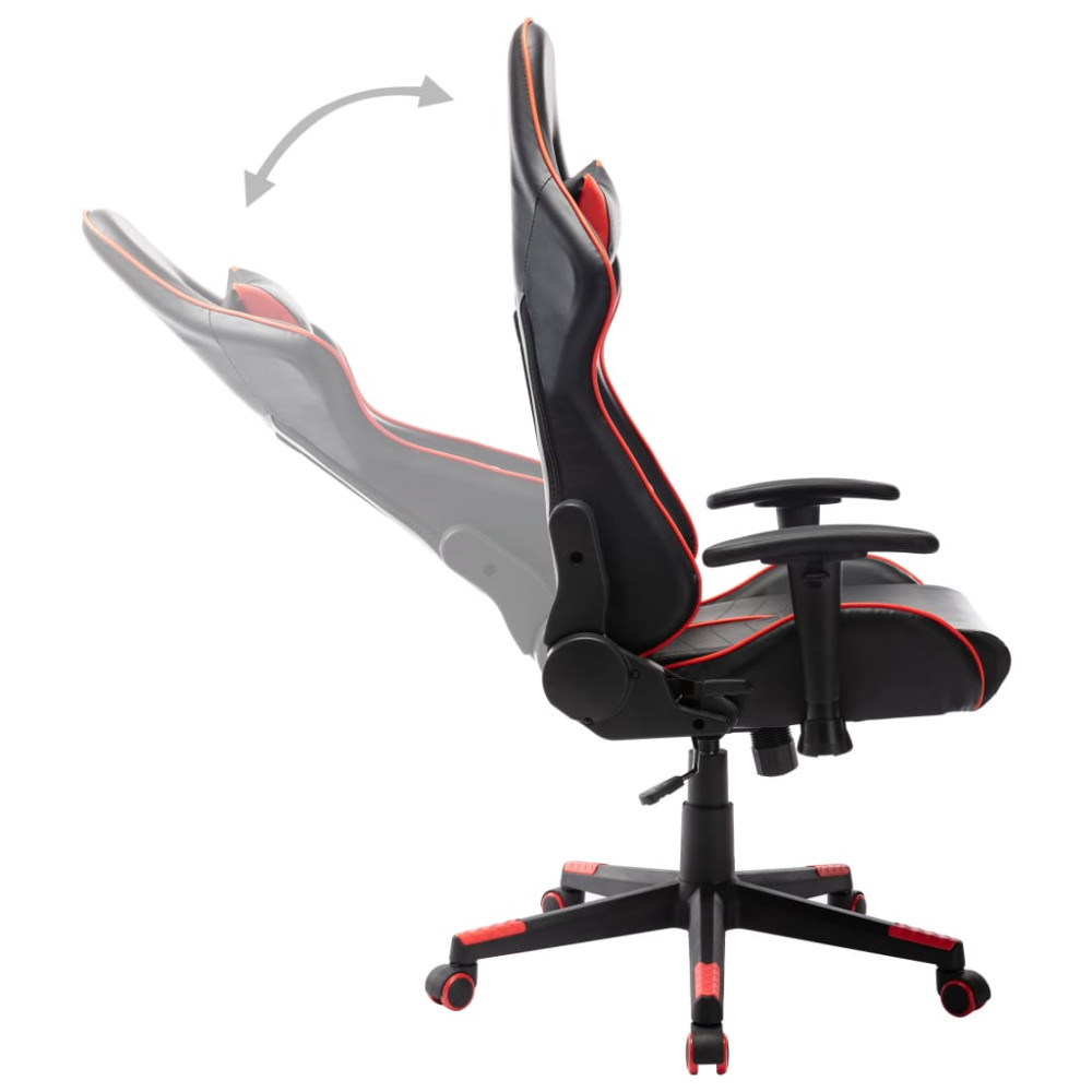 Produktbild för Gamingstol svart och röd konstläder