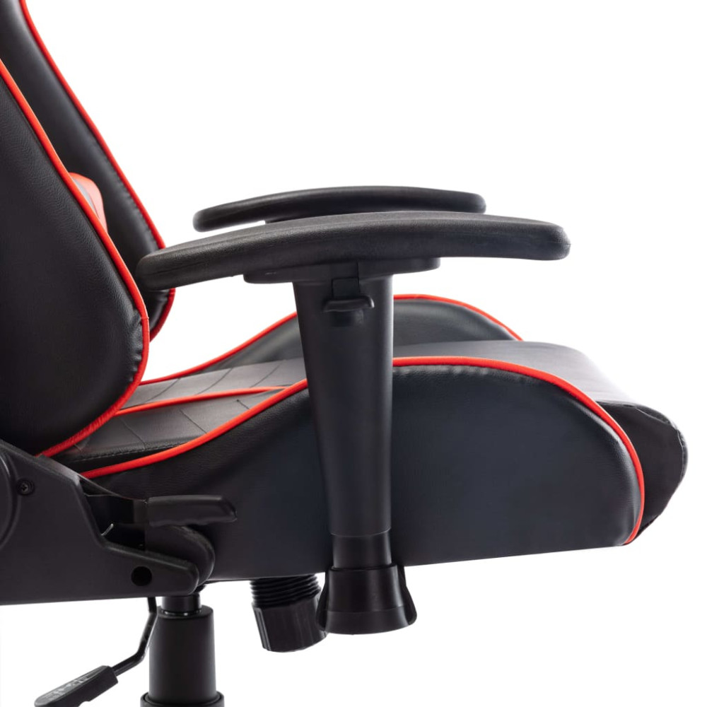 Produktbild för Gamingstol svart och röd konstläder