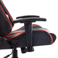 Produktbild för Gamingstol svart och röd konstläder