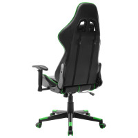 Produktbild för Gamingstol svart och grön konstläder