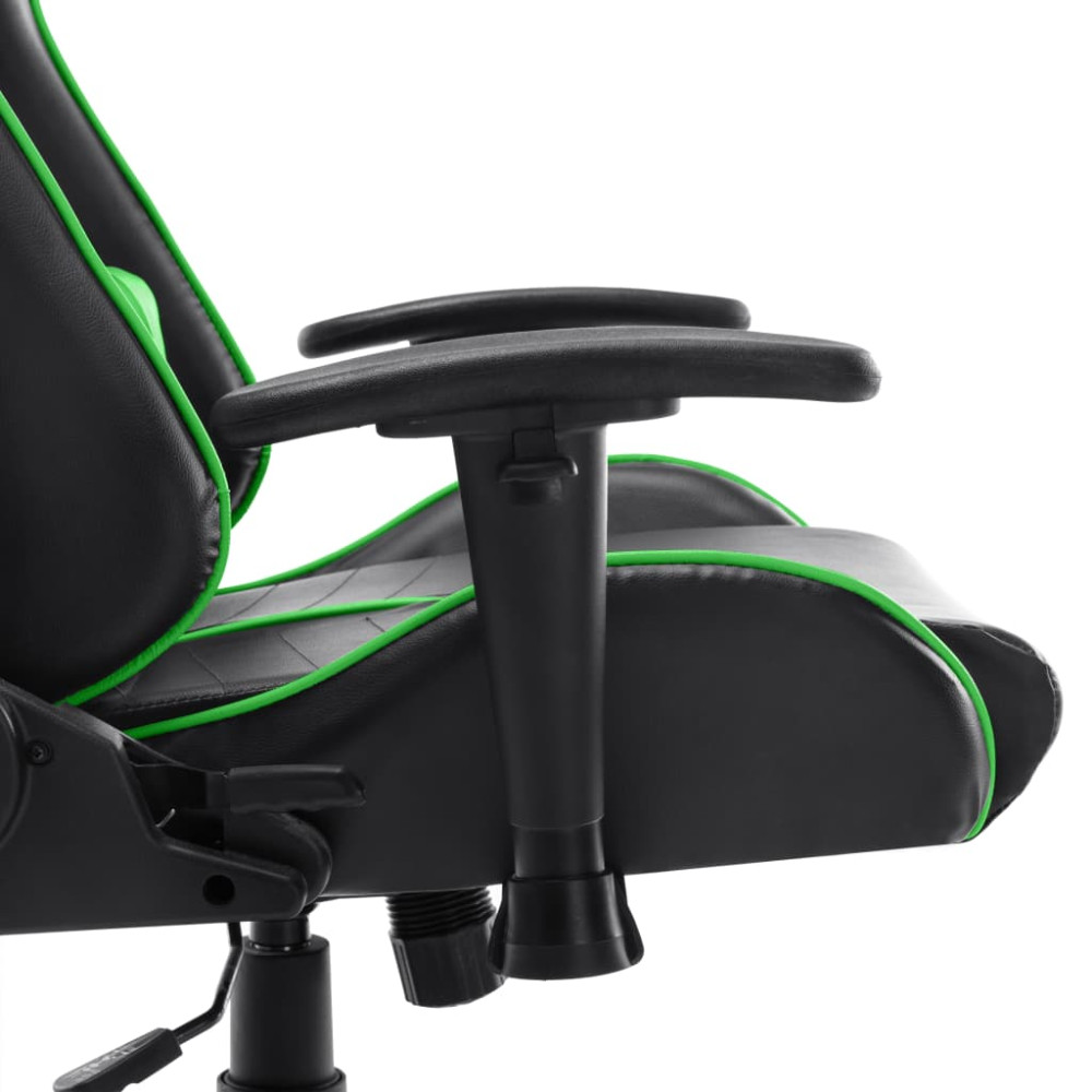 Produktbild för Gamingstol svart och grön konstläder