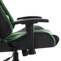 Produktbild för Gamingstol svart och grön konstläder