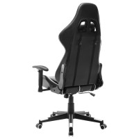 Produktbild för Gamingstol svart och vit konstläder