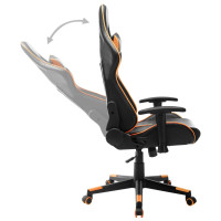Produktbild för Gamingstol svart och orange konstläder