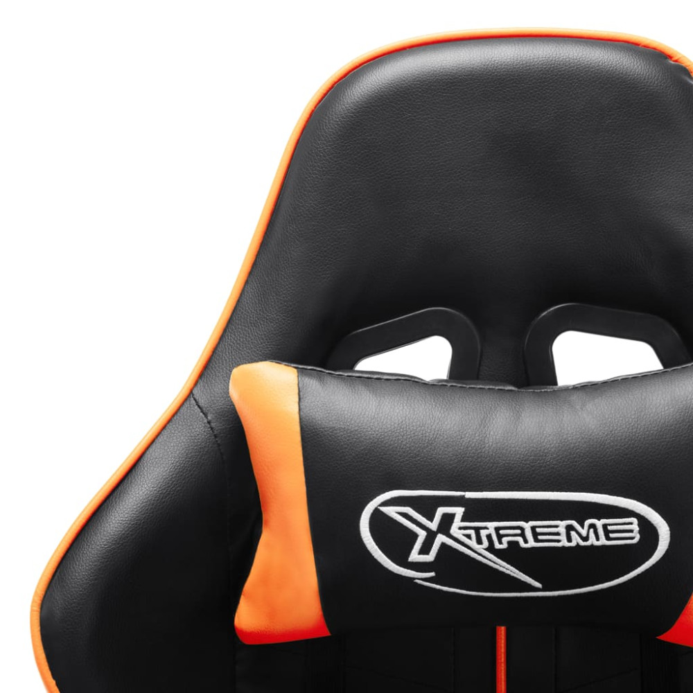 Produktbild för Gamingstol svart och orange konstläder