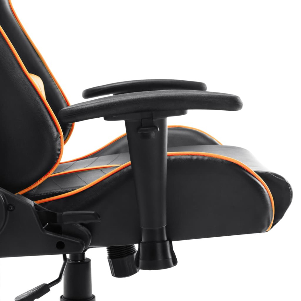 Produktbild för Gamingstol svart och orange konstläder