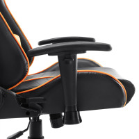 Produktbild för Gamingstol svart och orange konstläder