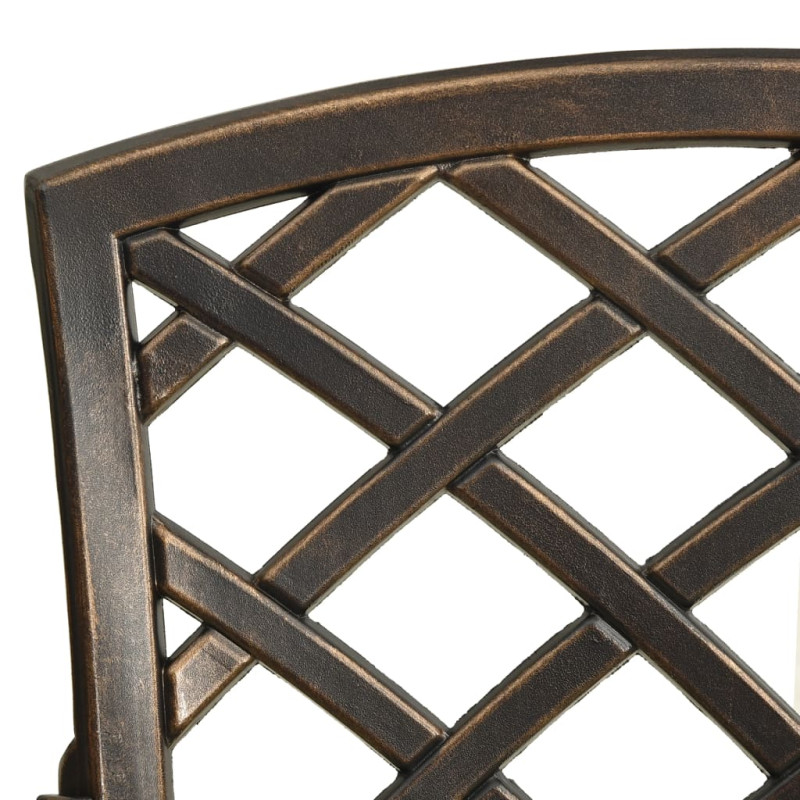 Produktbild för Caféstolar 2 st gjuten aluminium brons