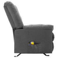 Produktbild för Massagefåtölj ljusgrå tyg