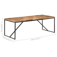 Produktbild för Matbord 200x90x76 cm massivt akaciaträ och mangoträ