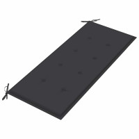 Produktbild för Stapelbar trädgårdsbänk med dyna 128,5 cm massiv teak