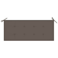 Produktbild för Stapelbar trädgårdsbänk med dyna 128,5 cm massiv teak