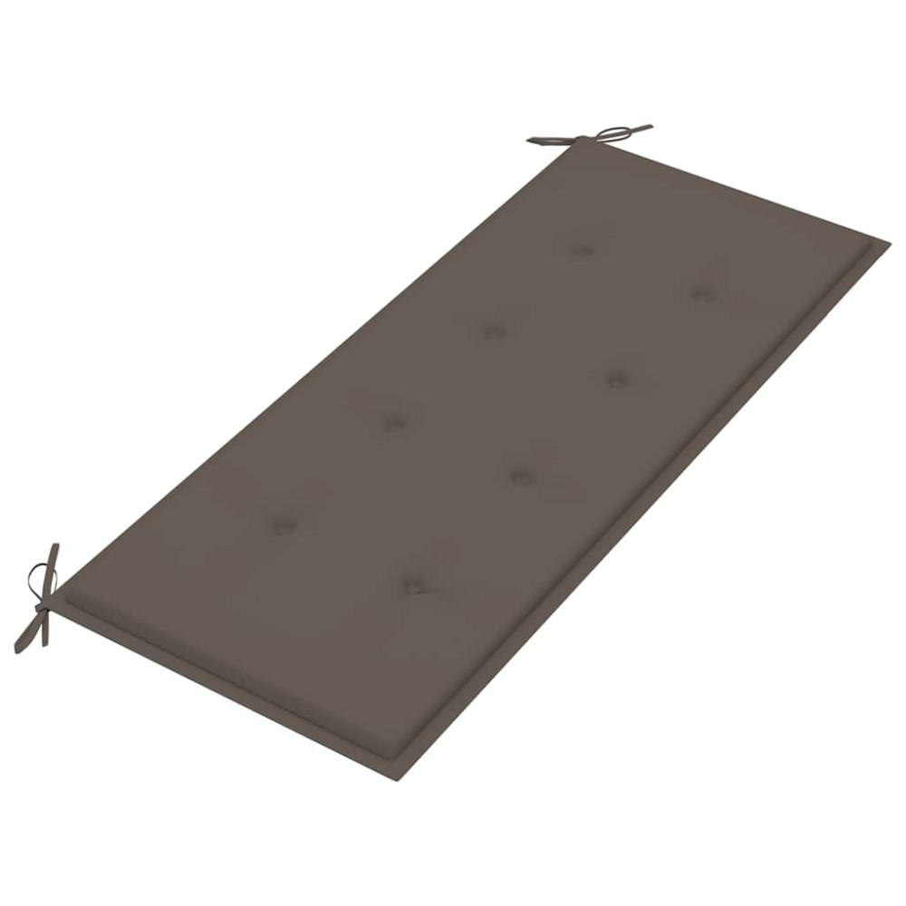 Produktbild för Stapelbar trädgårdsbänk med dyna 128,5 cm massiv teak