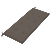 Produktbild för Stapelbar trädgårdsbänk med dyna 128,5 cm massiv teak