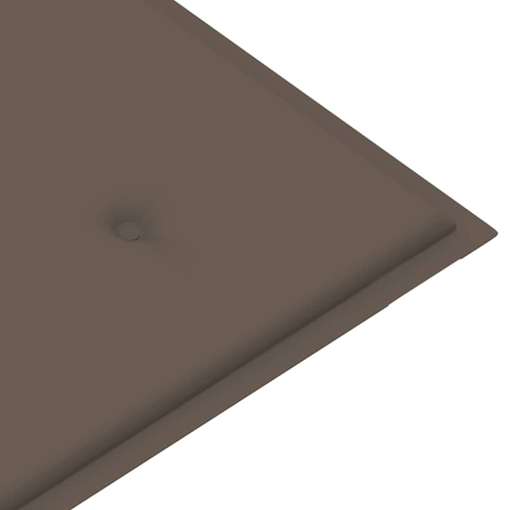 Produktbild för Stapelbar trädgårdsbänk med dyna 128,5 cm massiv teak